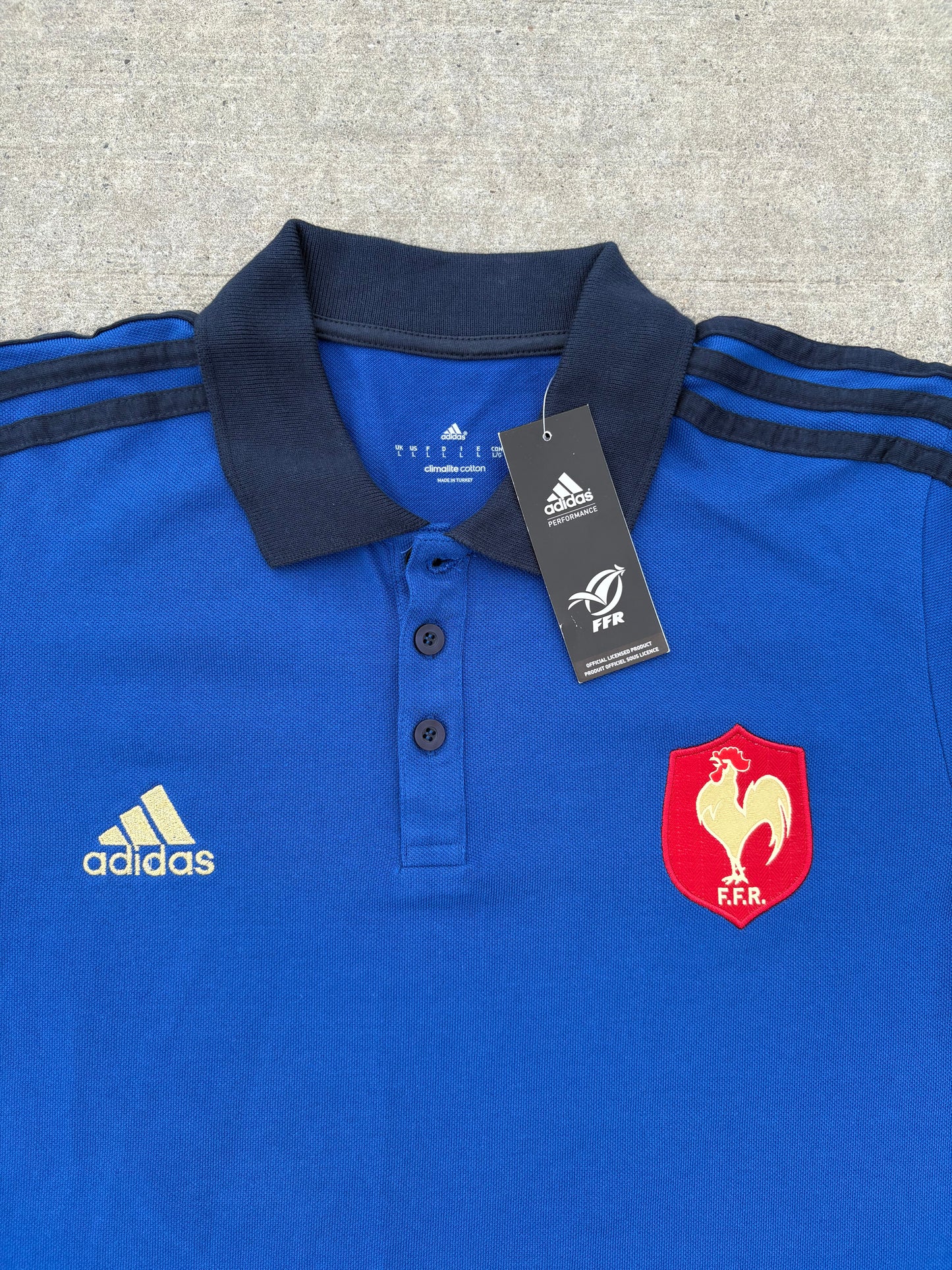Adidas Frankreich Poloshirt (L) NEU